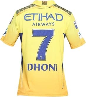 Cricket IPL Jersey CSK Half Sleeve with DHONI 7 Supporter Jersey T-Shirt 2024/25