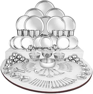 Stainless Steel Shagun Dinner Set (101 Pcs Set)