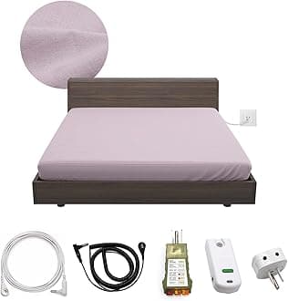 Grounding Fitted Sheet Kit Connect to The Earth's Energy 15inch Depth Pocket Grounding Bed Sheets for Earthing