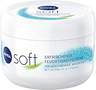 Soft Refreshing Moisturising Cream (375 ml), Nourishing Soft Cream with Vitamin E and Jojoba Oil, Fast Absorbing Skin Cream