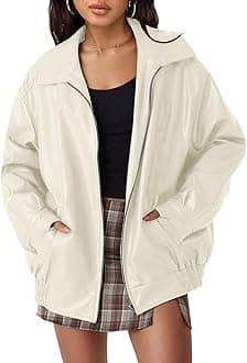 AUTOMETWomens Oversized Leather Jackets Faux Suede Fall Fashion Motorcycle Coats Winter Outfits Clothes 2024