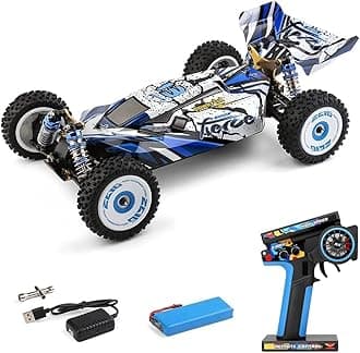WLtoys 124017 V2 Brushless Fast RC Cars, 1:12 Scale RC Buggy, 4WD 75KM/H High Speed Remote Control Car, 2.4GHz All Terrain Off-Road Racing Drift Car with Metal Chassis for Adults