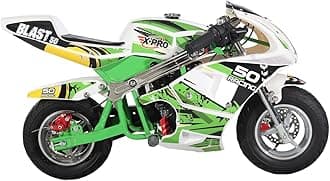 X-PRO Blast Mini Gas Pocket Bike, Gas-Powered Pocket Motorcycle, Perfect Mini Pocket Bike for Kids(Green)