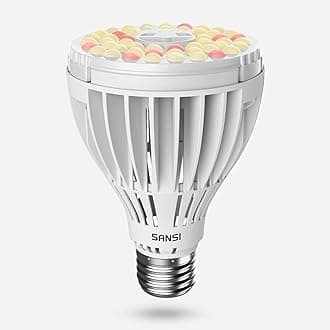 250W Equivalent LED Grow Light Bulb, PAR25 30W 5000K+660nm Full Spectrum Grow Bulb for Indoor Plants, 25,000 Hours Lifespan Plant Lights with E26 Base