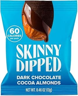 Dark Chocolate Cocoa Almonds, Healthy Snack, Plant Protein, Gluten Free, 0.46 oz Mini Bags, Pack of 24