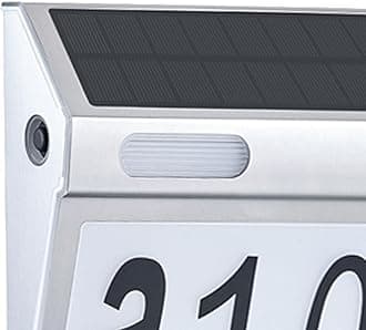 CLUB BOLLYWOOD® Solar Address Sign Lights Solar Powered Lighted Address Plaque for Home Yard | Garden D?©cor | Garden Plaques & Signs| Garden Plaques & Signs|1 Solar Address Sign