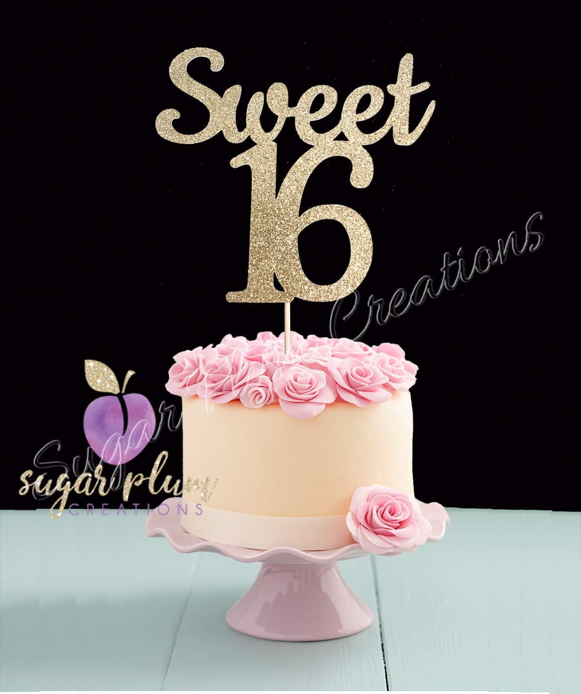 Sweet 16 Cake Topper