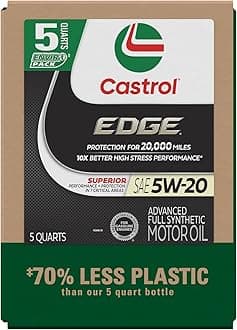 Edge 5W-20 Advanced Full Synthetic Motor Oil, 5 Quarts, Eco Pack