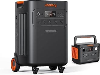 Jackery Solar Generator 5000 Plus Portable Power Station, 5040Wh LiFePO4 Battery with Jackery Explorer 300 Plus Portable Power Station, 288Wh Backup LiFePO4 Battery