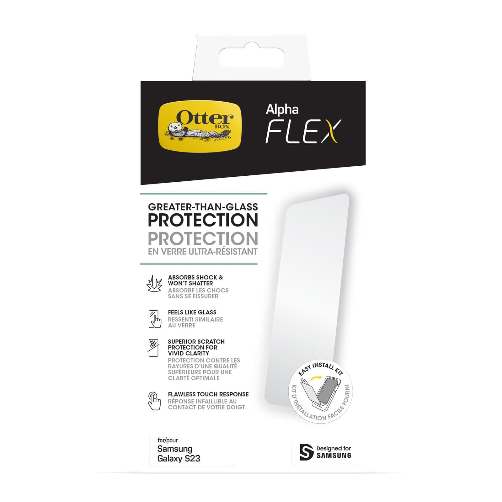 OtterBox ALPHA FLEX Screen Protector for Galaxy S23
