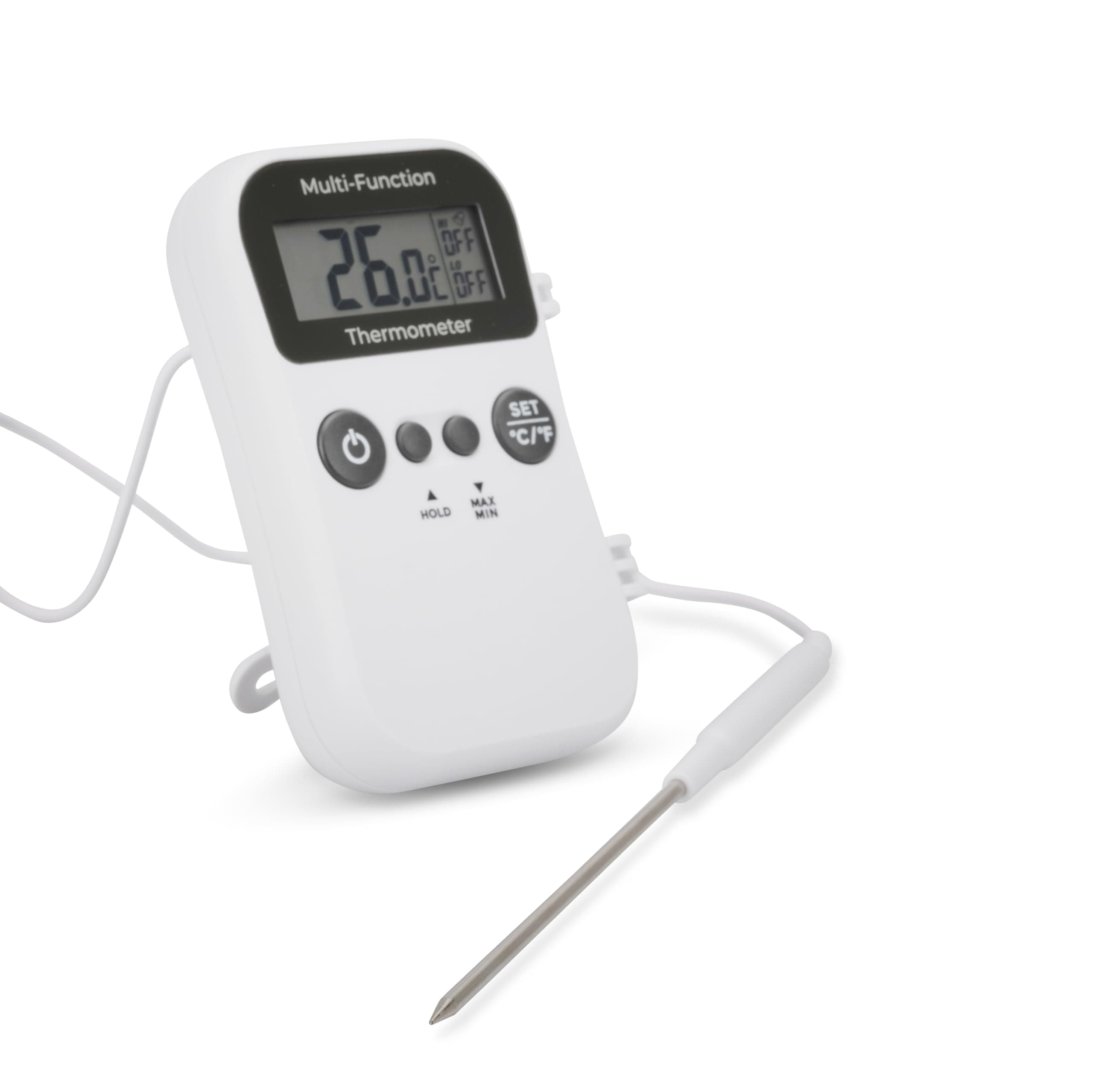 Multi-function digital catering thermometer with probe