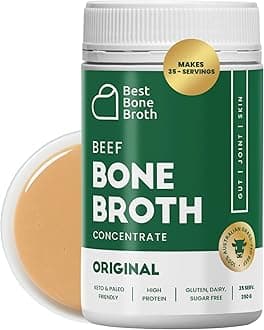 Premium Beef Bone Broth Concentrate - 100% Sourced From AU Grass-Fed, Pasture-Raised Cattle - Healthier Skin & Nails, Healthy Digestion - No Hormones or Antibiotics - Bone Broth Collagen