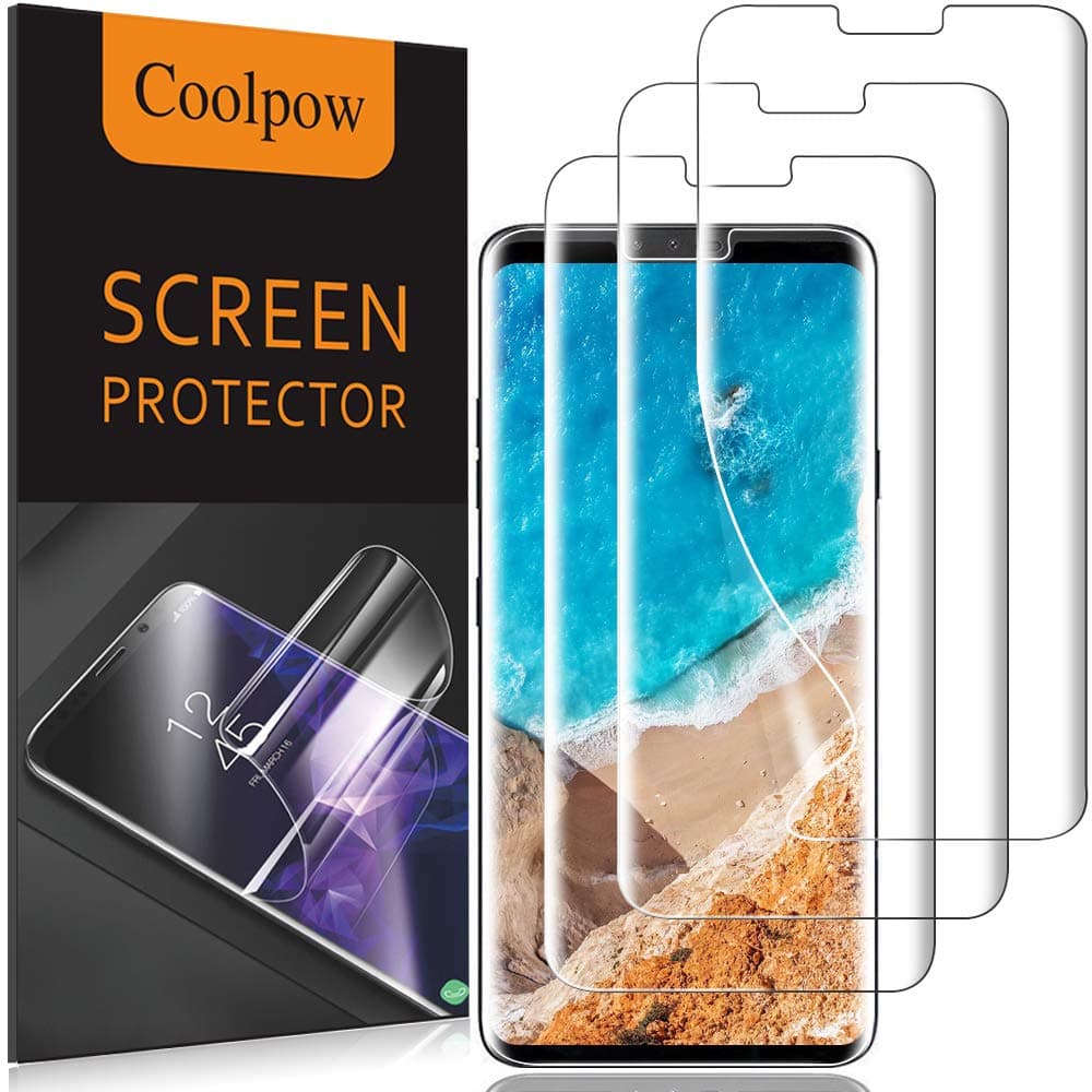 COOLPOW [3 Pack] LG V40 ThinQ Screen Protector, [Full Coverage] [Case Friendly] [Bubble-Free] HD Clear Flexible TPU Film for LG V40 ThinQ