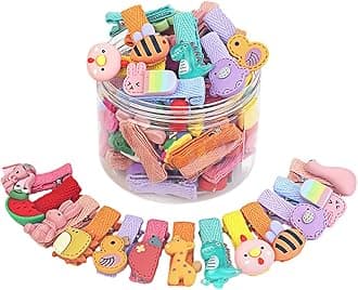Shining Diva Fashion 26 Pcs Colorful Hair Accessories Hair Clips for Girls Kids Baby Girl Toddlers Women Hairband Hair Band Ties (14836hb), Onesize, Resin, No Gemstone