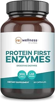by JJ Virgin | Protein First Enzymes | Betaine HCI with Pepsin & Enzyme Supplement | Support for Gut Health, Digestion, Occasional Bloating & Gas | 60 Capsules