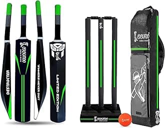 - Cockatoo Destructor Complete Cricket Set, Cricket Kit Combo, l Cricket Bat (34'' x 4.5'') with 3 Stumps Wicket Set and 1 Tennis Ball,Size-8(12 Year & Above)