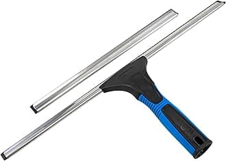 Unger Professional 18” EZ Change Window & Glass Cleaning Squeegee - Cleaning Supplies, Squeegee for Window Cleaning, Streak Free Results, Clean Large and Small Windows, with 12" Channel