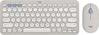 Logitech Pebble 2 Combo, Wireless Keyboard and Mouse, Quiet and Portable, Customisable, Logi Bolt, Bluetooth, Easy-Switch for Windows, macOS, iPadOS, Chrome - Tonal Sand