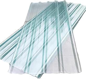 Clear Roof Sheet,Fiberglass Daylighting Panels,2mm FRP Daylighting Plate,Corrugated Roofing Sheet,Roofing Panel for Storage Shed Garage Canopy Greenhouse Replacing (35x59in,5 PCS)
