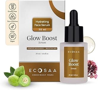Glow Boost Face Serum for Anti Aging, Vitamin C Face Serum for Glowing Skin, Hyaluronic Acid Serum for Intense Hydration, Kakadu Plum Extract Serum to Reduce Wrinkle Fine Lines & Dark Spot-30Ml