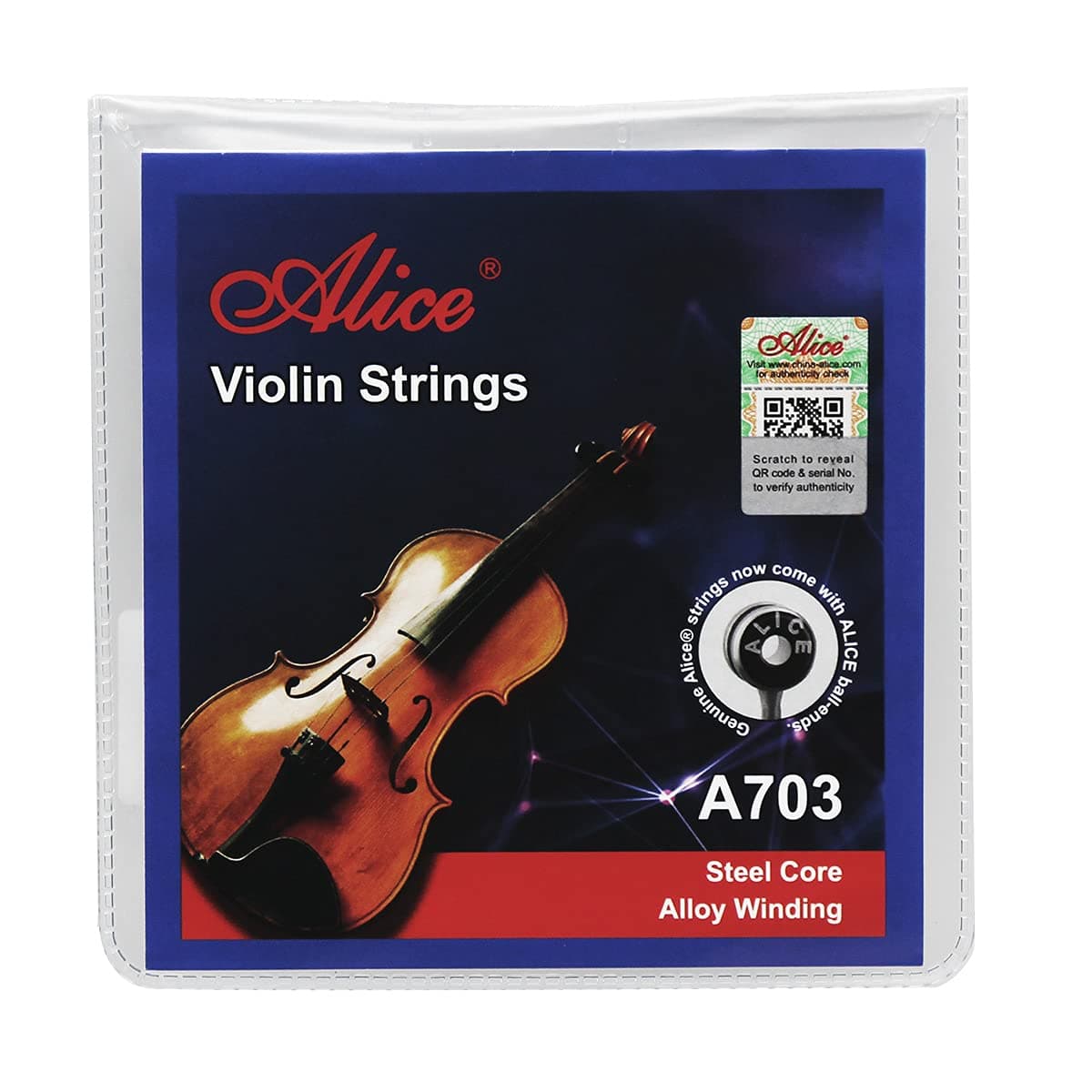 Violin String Set E/a/d/g Violin Strings for Size 1/4 1/2 3/4 4/4 Set Ball, Silver (IKN-A703)