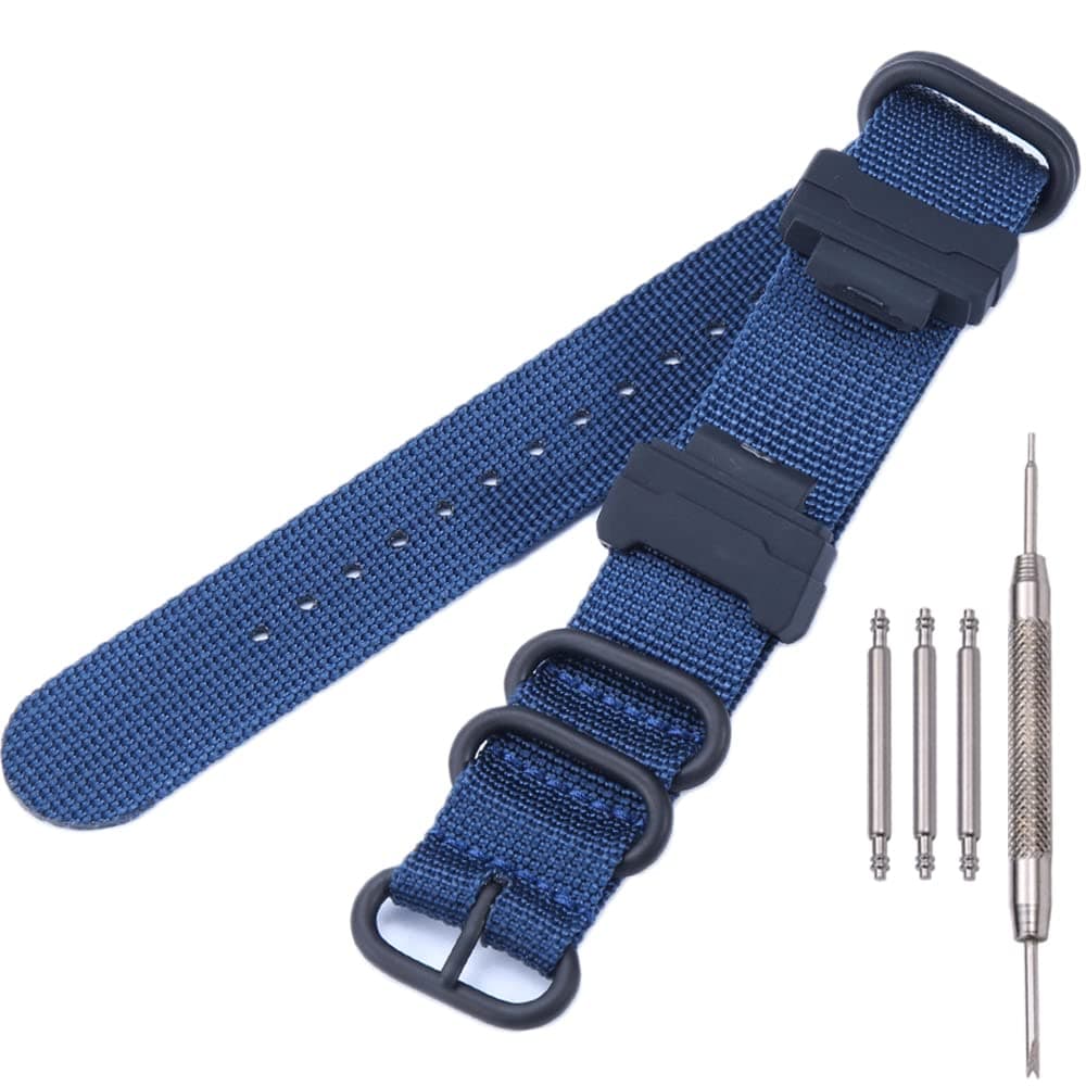 Conversion RAF Nylon Strap +Adapters Replacement for Casio 16mm series watch band