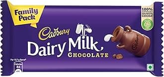 Cadbury Dairy Milk Chocolate Bar Family Pack, 130 grams