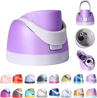Ruzky Replacement Lid for Owala Freesip, Compatible with Owala Cup 16oz 24oz 32oz 40oz, One Button Water Bottle Top Lid Replacement Accessory, Leakproof, BPA-Free (Purple)