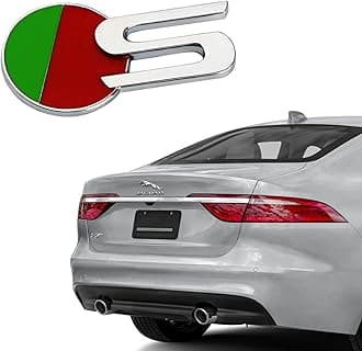 R-Dynamic Sports 3D Badge,Car Body Trunk Fender Front Grille R-Sport R S Emblem Logo Sticker,Special Vechicle Symbol Compatible with Jagvar Accessories(Sports Chrome)