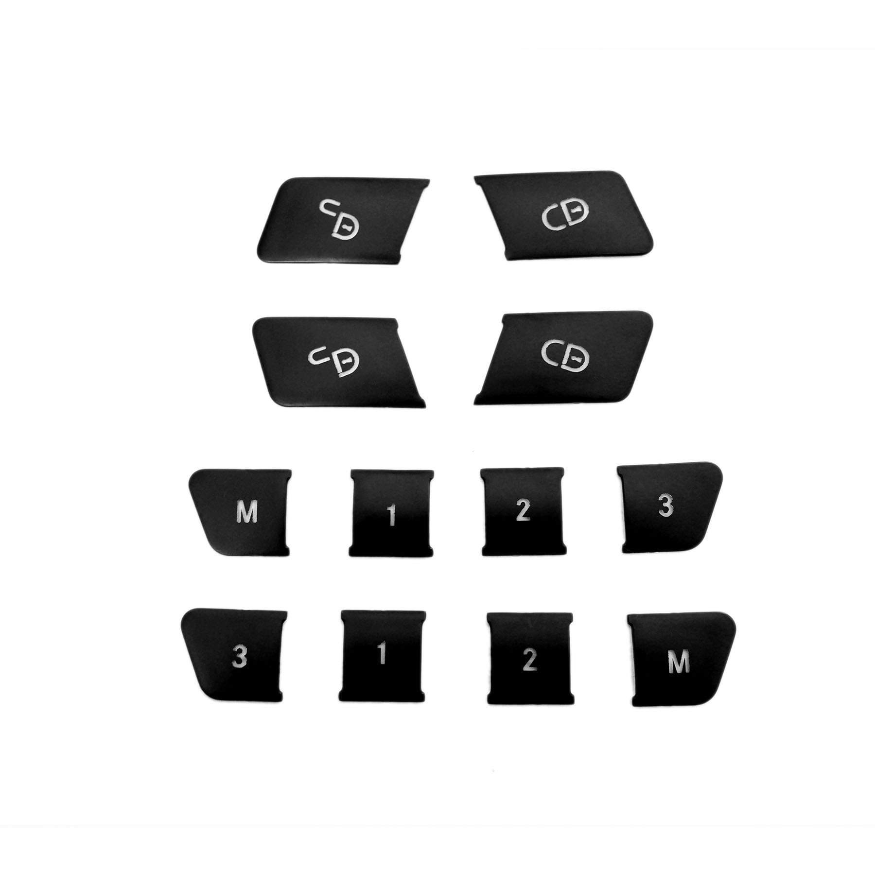 Black Lock Unlock Button Cover Seat Memory Door Patch Switch Trim Interior Decoration Replacement for Mercedes Benz GLK ML GL A B C E Class C117 GLA CLA CLS X156 GLE GL GLS Accessories