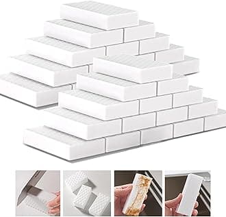 Magic Sponge Eraser100Pack, 2X Durable White Melamine Foam Pads, All-Purpose Large Kitchen Dish Cleaning Nano Scrub Non-Scratch Sponge for Household, Bathroom, Shoe Cleaner