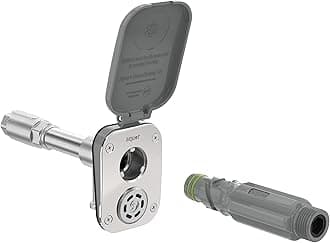 Aquor House Hydrant V2+ Frost Free Outdoor Garden Faucet with Quick Connect and Anti-Siphon, 6 inch, Slate Gray Polymer