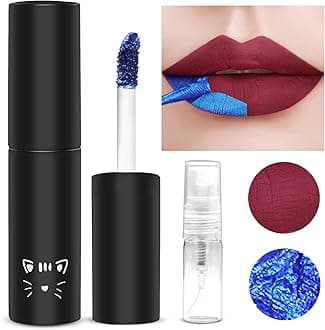 Prreal Lip Stain,Peel Off Lip Stain Lip Tint,Tattoo Color Lip Gloss,Long Lasting Waterproof Liquid Lipstick with 3ML Empty Spray Bottle,Non-stick Cup Lip Tint Lip Makeup For Women Girls#Cherry
