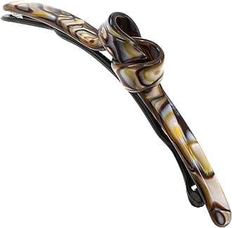 Camila Paris CP3353 French Hair Barrette Clip for Girls, Handmade, Onyx, Metal-Free Closure Strong Hold Grip Hair Clips for Women, No Slip Durable Styling Girls Hair Accessories, Made in France