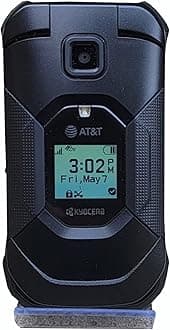 Kyocera Duraxe E4830 Epic AT&T Flip Smart Phone 16GB Rugged PTT Wi-Fi LTE Black (Renewed)