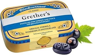 Grether's Pastilles Blackcurrant 110g - Pack of 45 Lozenges