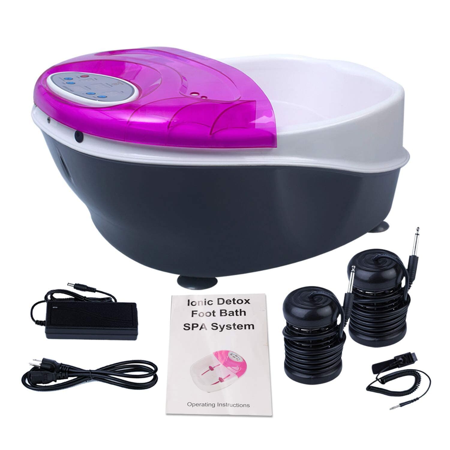 Ionic Detox Foot Bath SPA Machine System Plus Panel Control + Massage Tub 2 Arrays