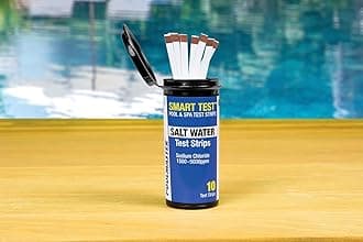 Poolmaster (22210 (10 Count) Salt Swimming Pool and Spa Water Chemistry Testing Strips, White