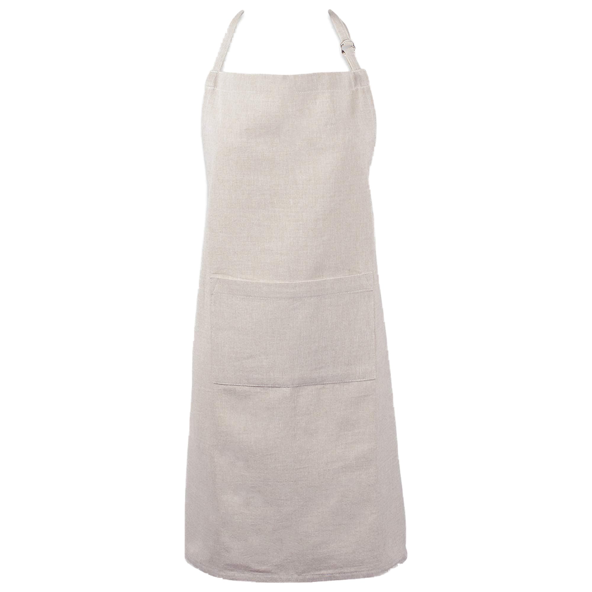 DII 100% Cotton Solid Chambray Kitchen Set, Chef Apron, Natural, 1 Piece