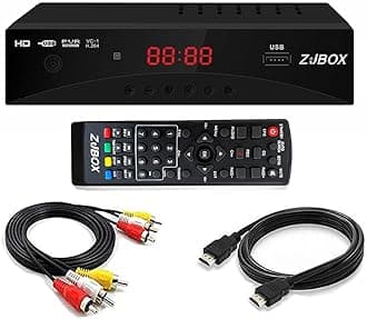 Digital TV Converter Box, ATSC Cabal Box - ZJBOX for Analog HDTV Live1080P with PVR Recording&Playback,HDMI Output,Timer Setting TV Tuner Function Set Top Box Digital Channel Free