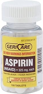 GeriCare Bottled Aspirin 100/bottle (4pk)