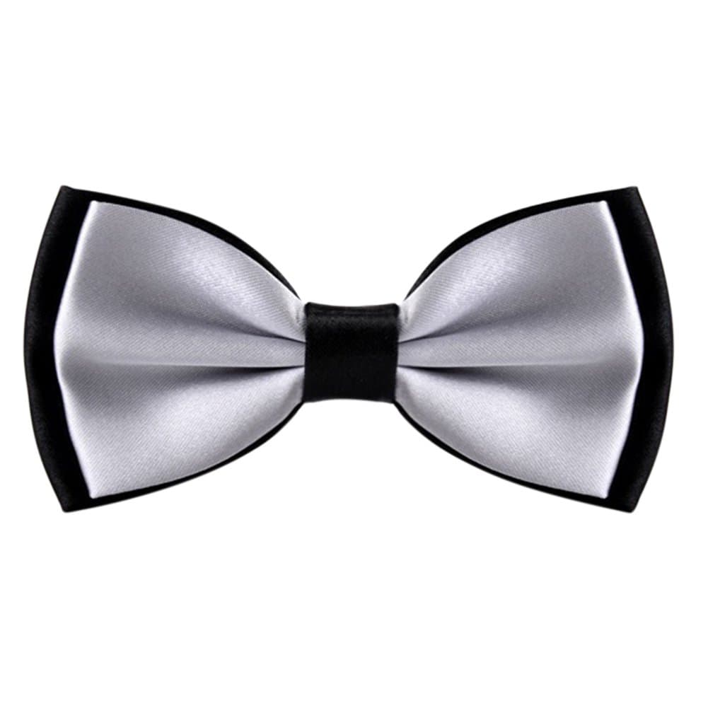 Mens Adjustable Pre-tied Solid Bow Tie
