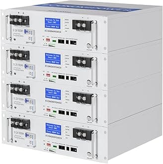 48V 400AH Server Rack Battery, 4PCS 48V 100AH Bluetooth LiFePO4 Battery, Support CAN & RS485, 3U Chassis, 20.48kWh Capacity, 6000+ Cycles, Perfect for Home, Cabin, Solar & Off-Grid Applications