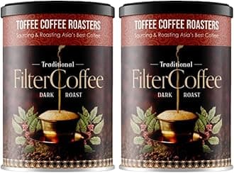 Toffee Coffee Roasters | Pack of 2 x 200gm (400gms) South Indian Filter Coffee | As Seen On Shark Tank | Specialty Blend | Traditional Dark Roast Signature Filter Coffee