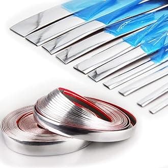16Ft Chrome Silver Automotive Car Exterior and Interior Molding Trim Universal Bumper Window Door Body Side Decorative Strip Scratch-Proof (5/16 inch (8mm))