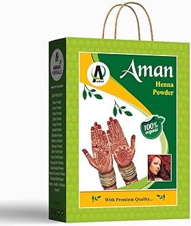 AMAN HERBALS - 100% Pure and Natural Rajasthani Henna Mehandi Powder (Double Filter), Natural Conditioning & Anti-Dandruff Pack of 1000gm