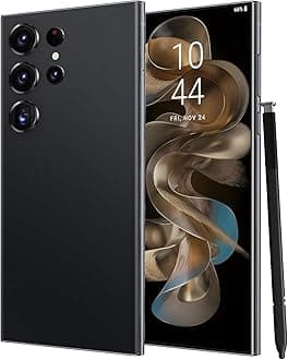 I24 Ultra 5G Unlocked Smartphone w/S Pen, 8GB RAM 256GB ROM, 6800mAh Battery | 6.8" FHD+ 120Hz Display | 80MP Pro Camera | Face ID/Dual SIM/GPS Global Version Black