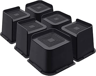 Bed Risers 4 Inch Heavy Duty, Furniture Risers for Bed Desk Table Sofa Couch,Oversized Bed Lifts Risers,Support up to 5000 Lbs(6 Pack Black)