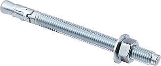 1/2 inch x 5-1/2 inch - 20 Pieces Wedge Anchor Zinc Plated Heavy Duty Fastener for Concrete