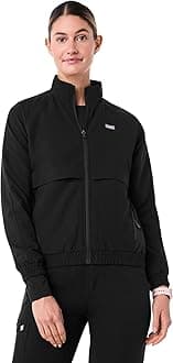 FIGS Sydney Scrub Jacket for Women — 5 Pockets, Classic Fit, Mesh Lining, 4-Way Stretch Women’s Scrub Jacket